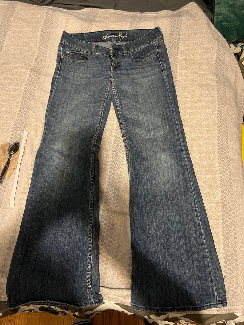 American Eagle Outfitters Women’s Flared Jeans - Dark Blue